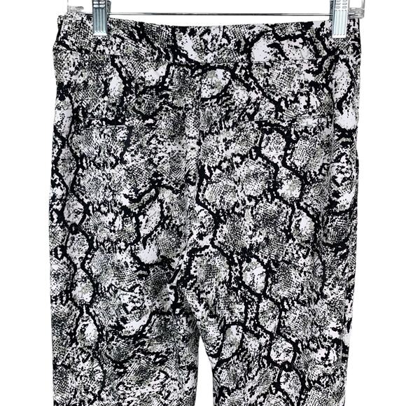 Express Pants Skinny High Rise Snakeskin Black White Pattern Women's 4 - Picture 8 of 10